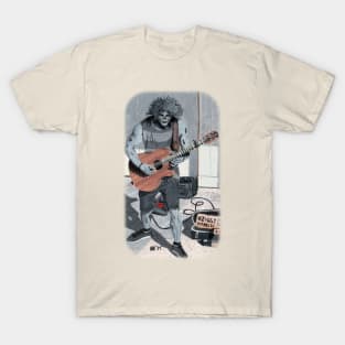 Wight Playing Guitar Fantasy Illustration T-Shirt